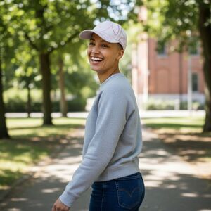 Lavey Craft Motor Sports Lg Outline Pink-Wt Chopper Cap